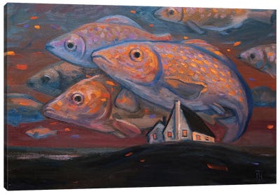 Evening Tide Canvas Art Print - Goldfish Art