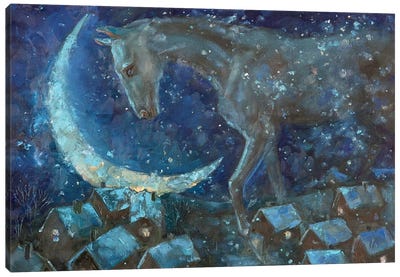 Winter Horse Guardian Canvas Art Print - Tatiana Nikolaeva