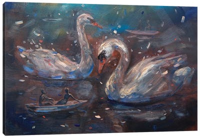 Swan Lake Canvas Art Print - Tatiana Nikolaeva