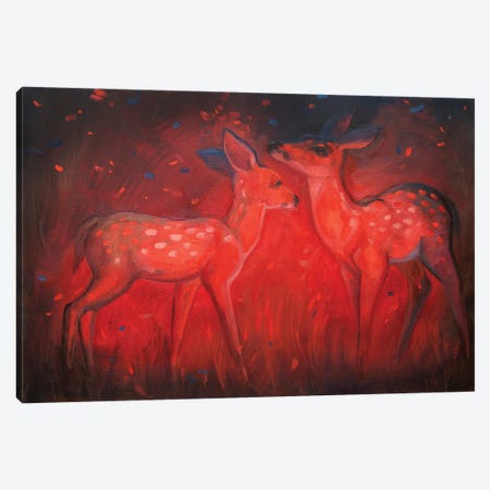 Self-Luminous Deer Canvas Print #TNV76} by Tatiana Nikolaeva Canvas Wall Art