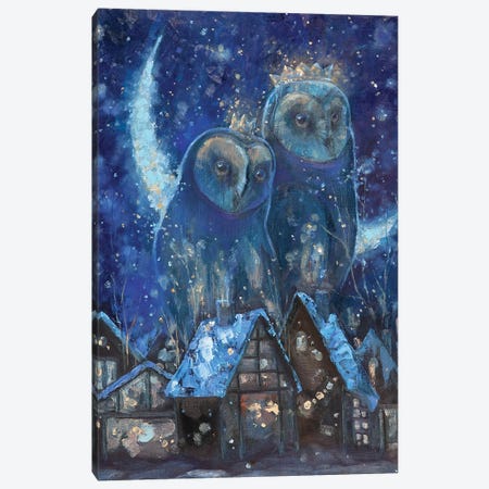 Winter Owl Guards Canvas Print #TNV7} by Tatiana Nikolaeva Art Print