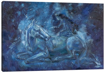 Horse And Princess Canvas Art Print - Tatiana Nikolaeva