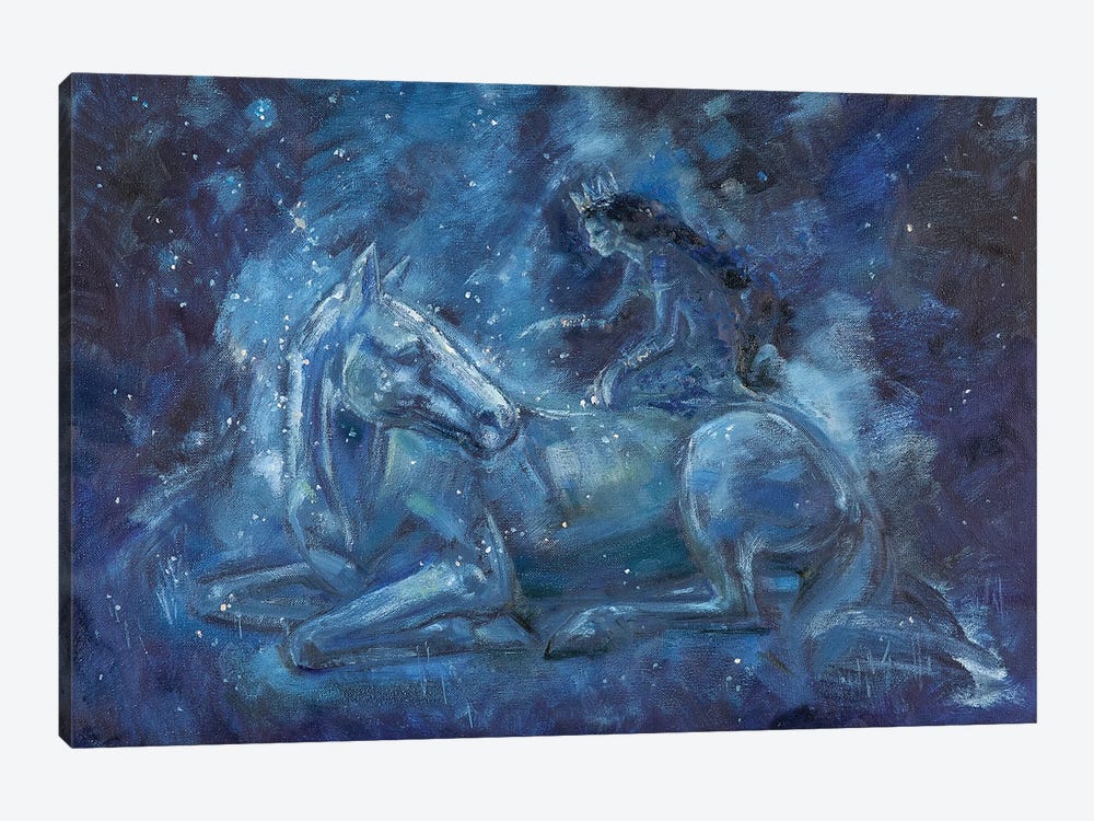 Horse And Princess by Tatiana Nikolaeva 1-piece Art Print