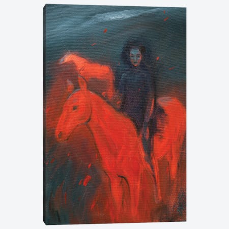 Travelling With Red Horse Canvas Print #TNV84} by Tatiana Nikolaeva Art Print