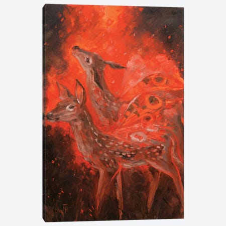 Winged Deer Canvas Print #TNV88} by Tatiana Nikolaeva Canvas Art