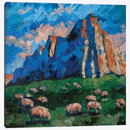 Pasture In The Mountains Canvas Print #TNV89} by Tatiana Nikolaeva Canvas Art
