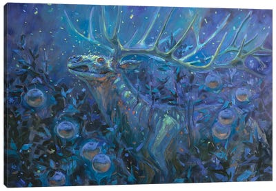 Twilight Deer Canvas Art Print - Tatiana Nikolaeva