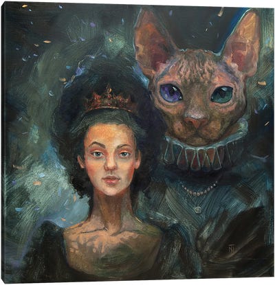 The Girl And The Gummy Marquis Canvas Art Print - Hairless Cats