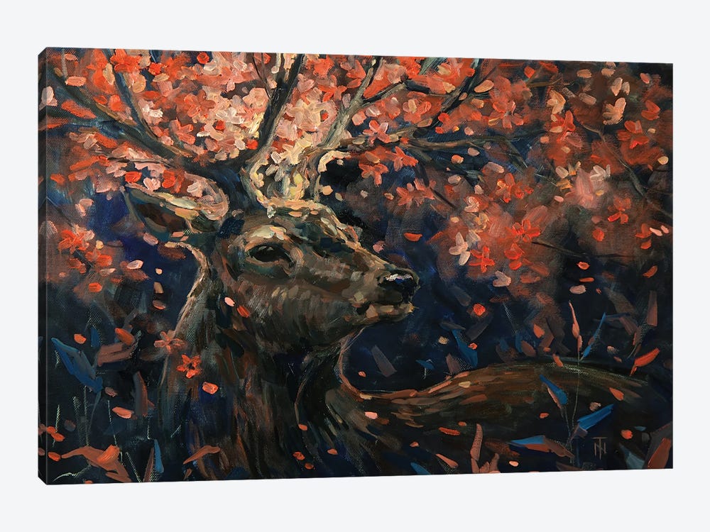 Sakura Deer by Tatiana Nikolaeva 1-piece Art Print