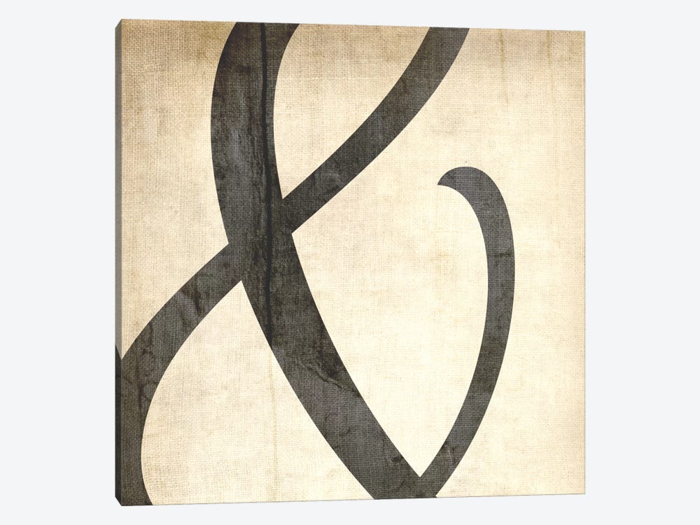 Bleached Linen Ampersand by 5by5collective 1-piece Canvas Art
