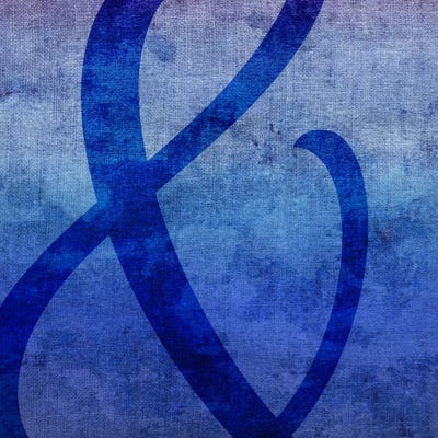 Blue to Purple Ampersand by 5by5collective metal wall art