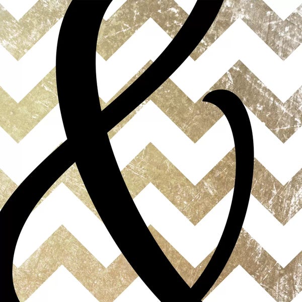 Punctuation: Gold Chevron Ampersand by 5by5collective