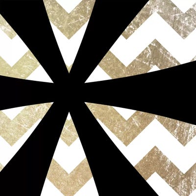 Gold Chevron Asterisk by 5by5collective metal wall art