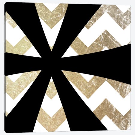 Gold Chevron Asterisk Canvas Print #TOA212} by 5by5collective Canvas Print