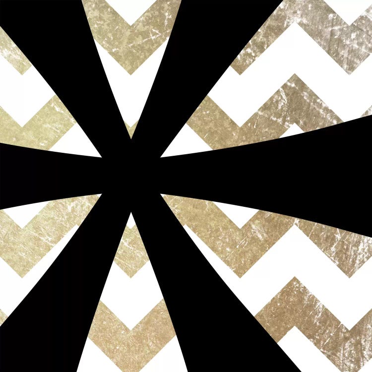 Gold Chevron Asterisk by 5by5collective wall art