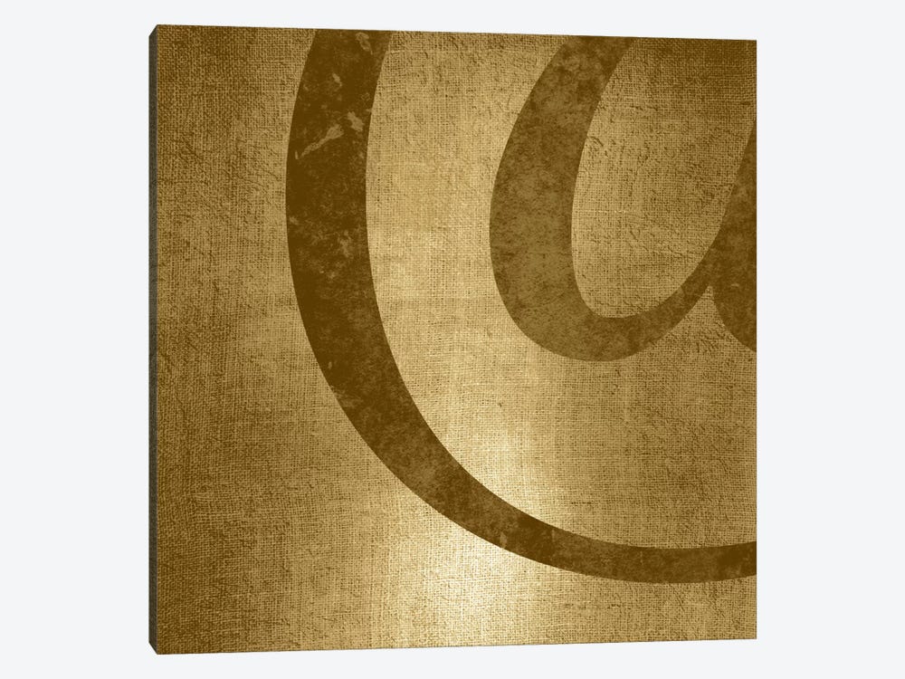 Gold Shimmer At-Sign by 5by5collective 1-piece Canvas Wall Art