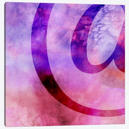 Purplish At-Sign Canvas Print #TOA217} by 5by5collective Canvas Art