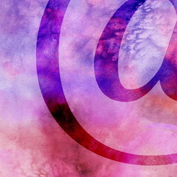 Punctuation: Purplish At-Sign by 5by5collective