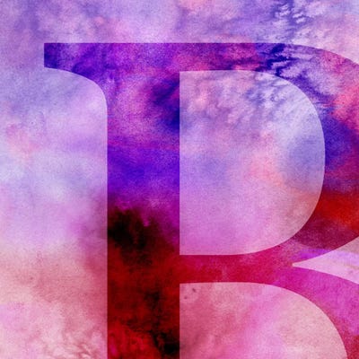 B-Purple by 5by5collective canvas print