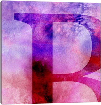 B-Purple Canvas Art Print - Letter B