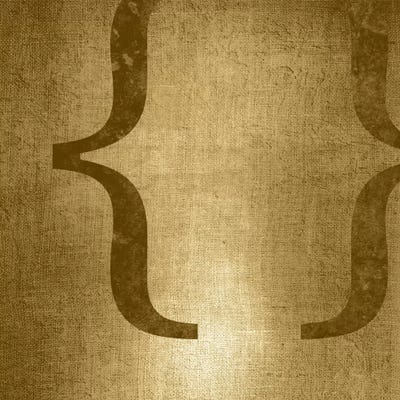 brackets-Gold Shimmer by 5by5collective canvas print