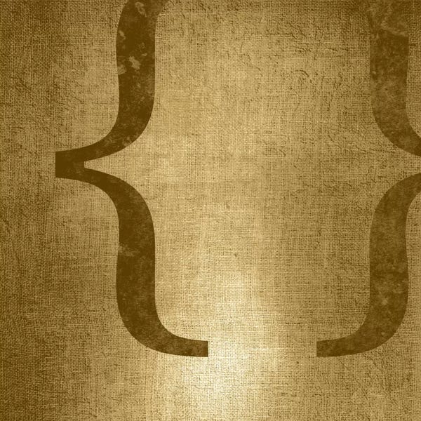 Punctuation: brackets-Gold Shimmer by 5by5collective