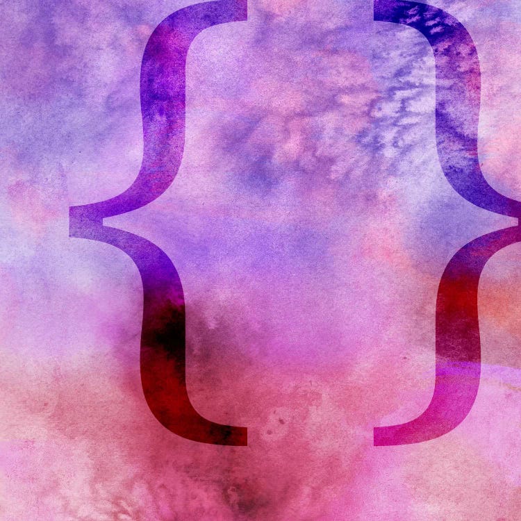 brackets-Purple by 5by5collective wall art