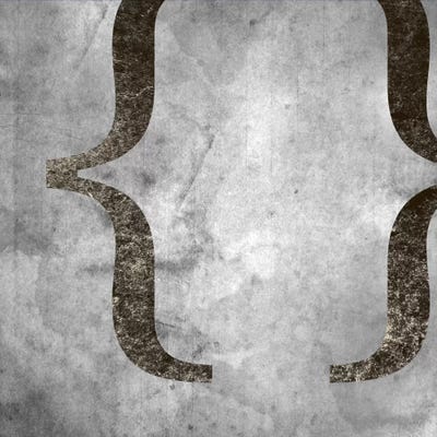 brackets-Silver Fading by 5by5collective framed canvas print