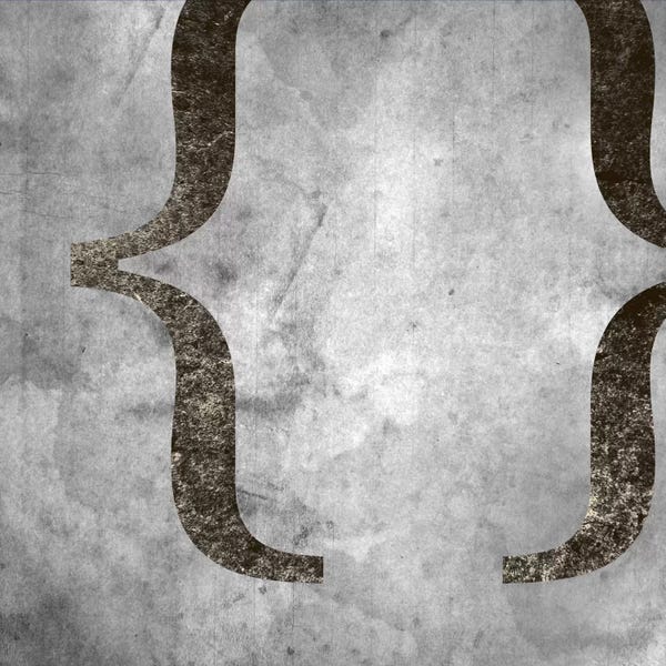 Punctuation: brackets-Silver Fading by 5by5collective