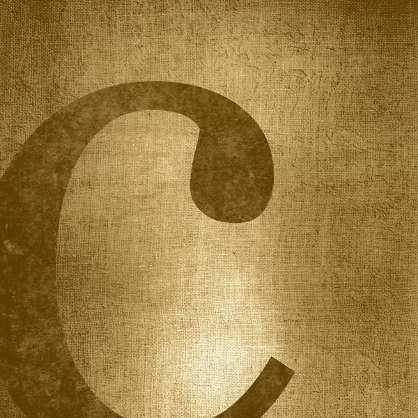 The Letter C: C-Gold Shimmer by 5by5collective