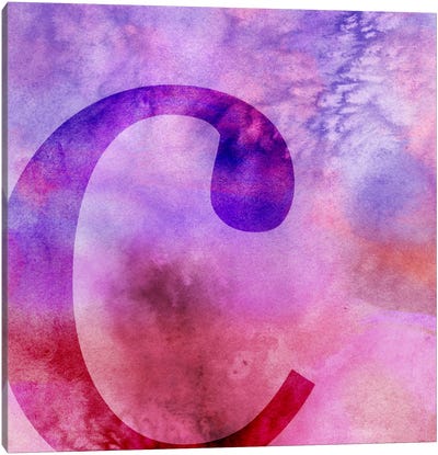 C-Purple Canvas Art Print - Letter C