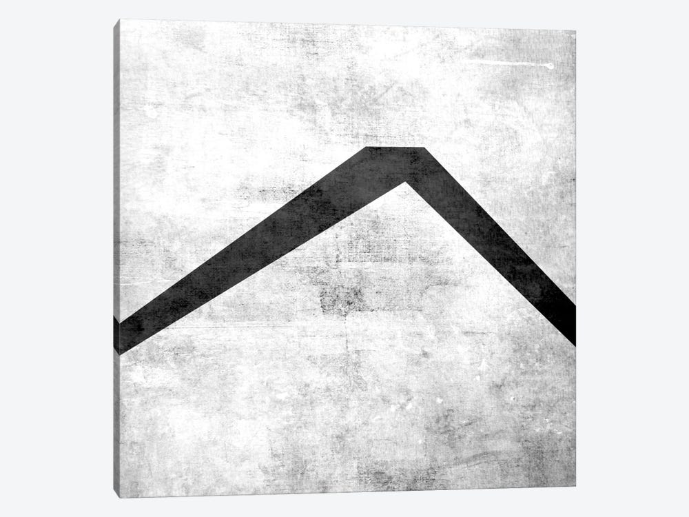 Caret-B&W Scuff by 5by5collective 1-piece Canvas Print