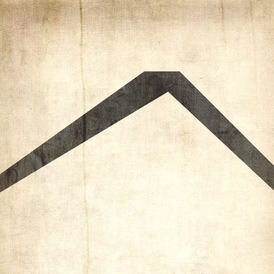 Caret-Bleached Linen by 5by5collective metal wall art