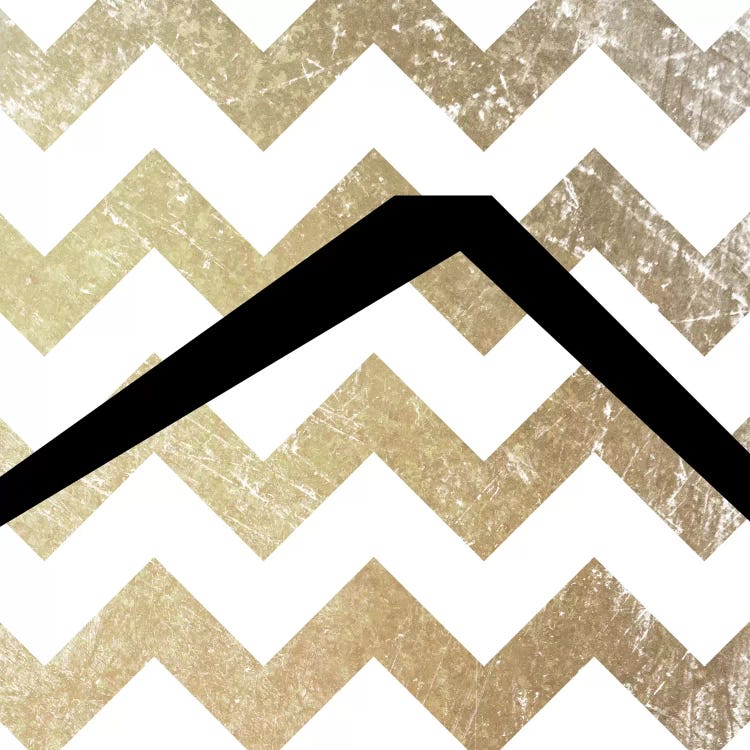 Caret-Bold Gold Chevron by 5by5collective wall art