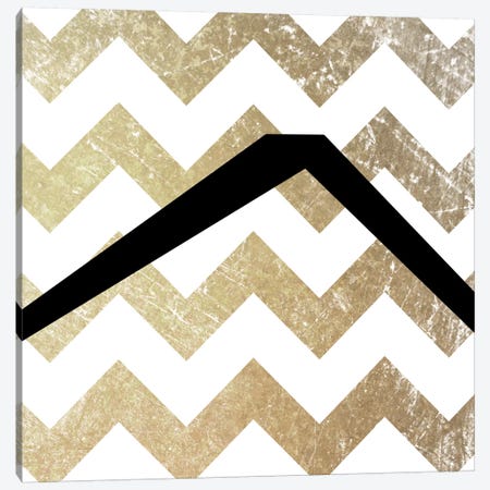 Caret-Bold Gold Chevron Canvas Print #TOA242} by 5by5collective Canvas Art