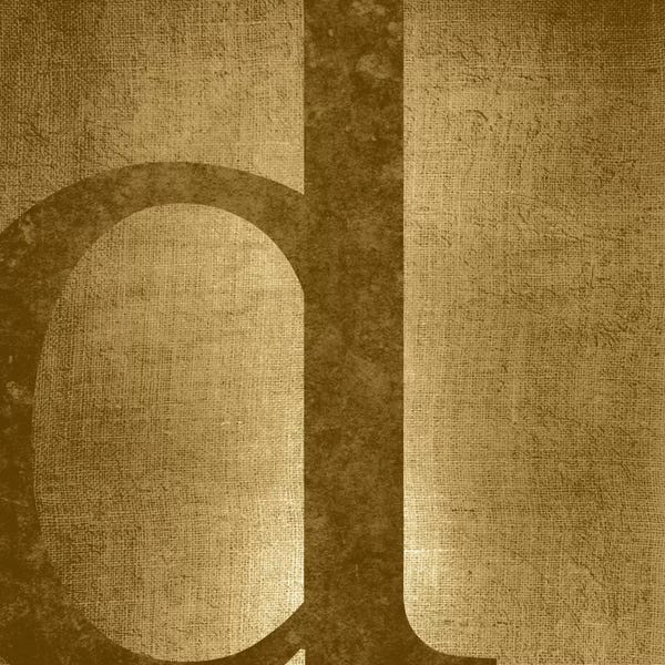The Letter D: D-Gold Shimmer by 5by5collective