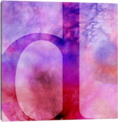D-Purple Canvas Art Print - Letter D
