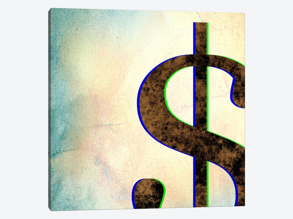 dollar sign-Insta by 5by5collective 1-piece Canvas Wall Art