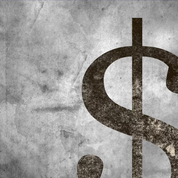 Alphabet: dollar sign-Silver Fading by 5by5collective