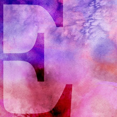 E-Purple by 5by5collective metal wall art