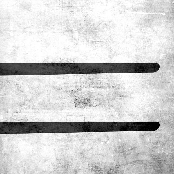 Punctuation: Equal-B&W Scuff by 5by5collective