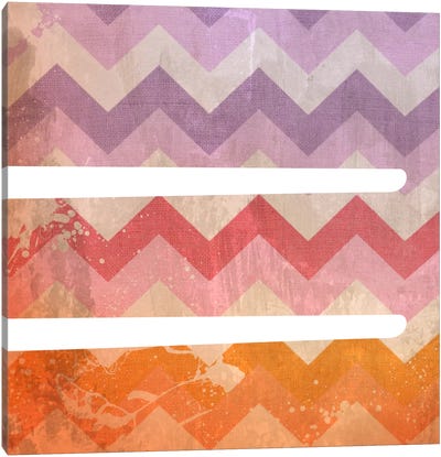 Equal-Blah Stained Canvas Art Print - Chevron Patterns