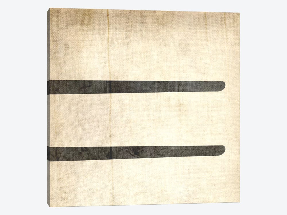 Equal-Bleached Linen by 5by5collective 1-piece Canvas Art