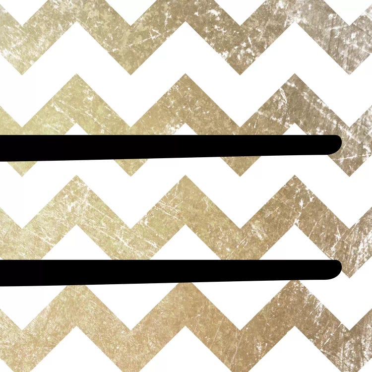 Equal-Bold Gold Chevron by 5by5collective wall art