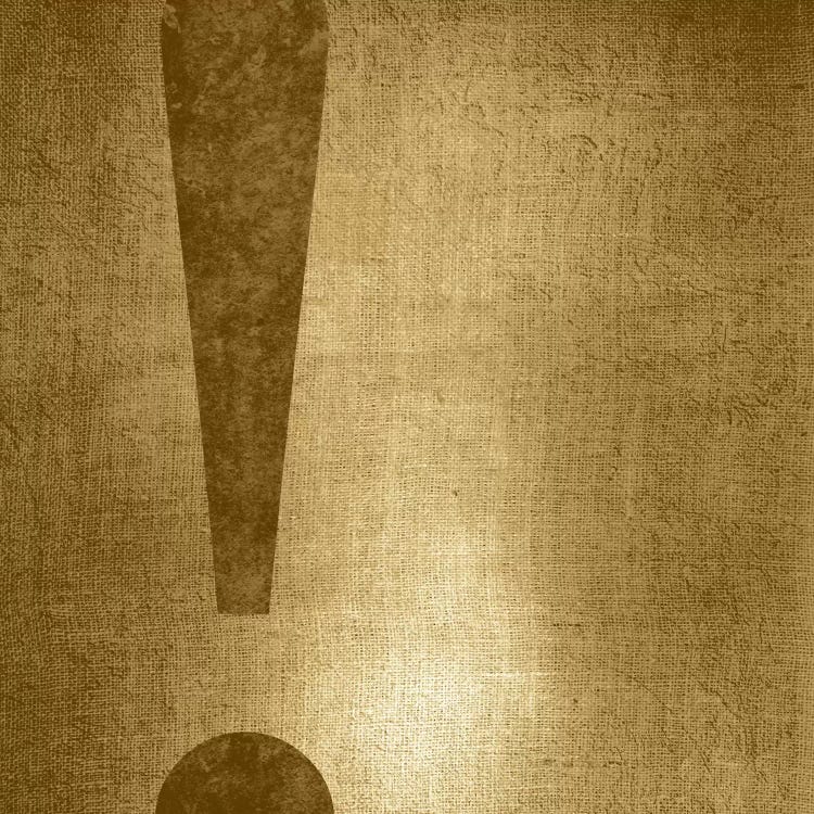 exclamation-Gold Shimmer by 5by5collective wall art