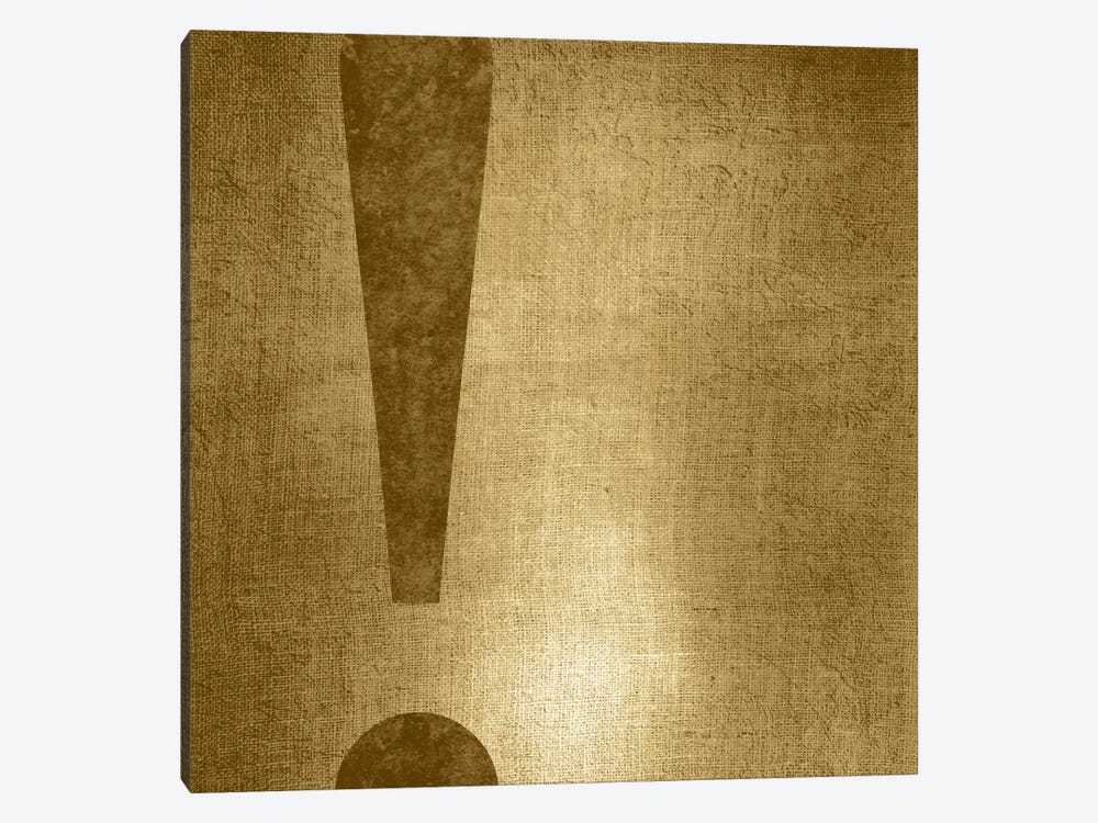 exclamation-Gold Shimmer by 5by5collective 1-piece Canvas Art Print