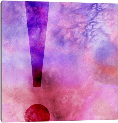 exclamation-Purple Canvas Art Print
