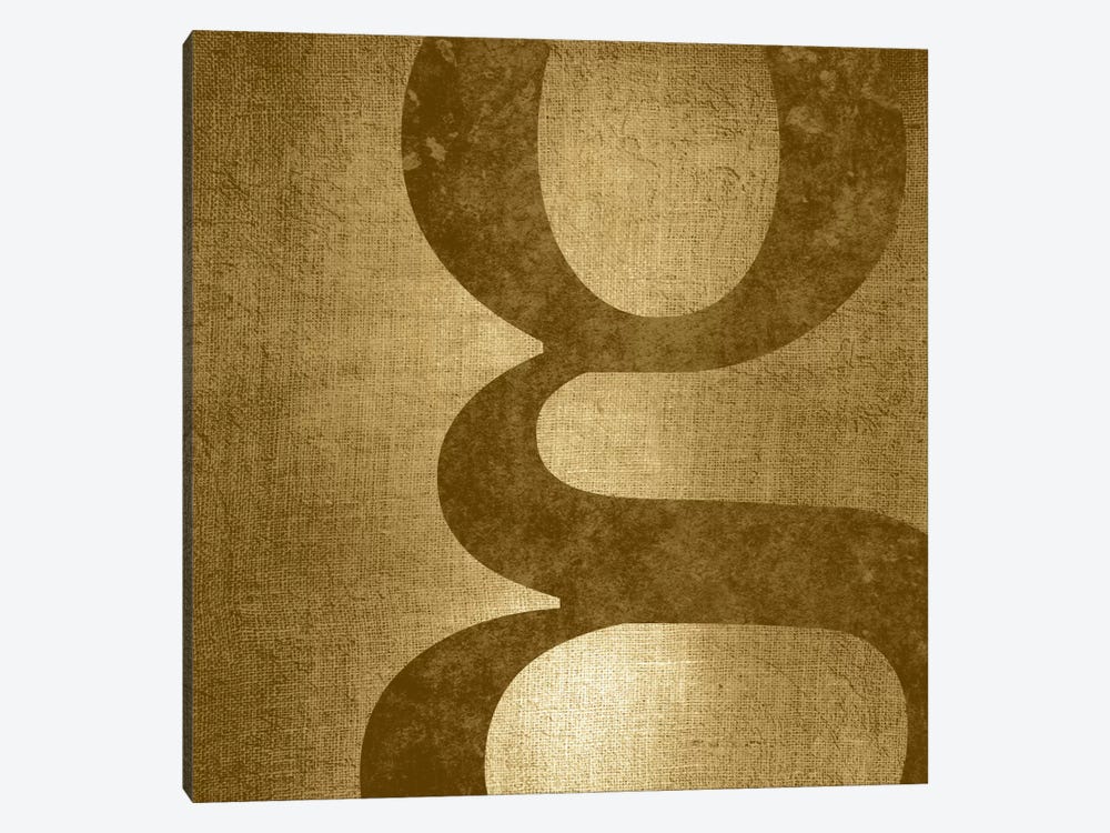 G-Gold Shimmer by 5by5collective 1-piece Canvas Wall Art