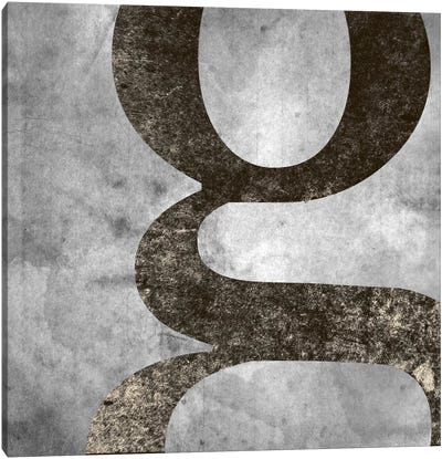 G-Silver Fading Canvas Art Print - Letter G