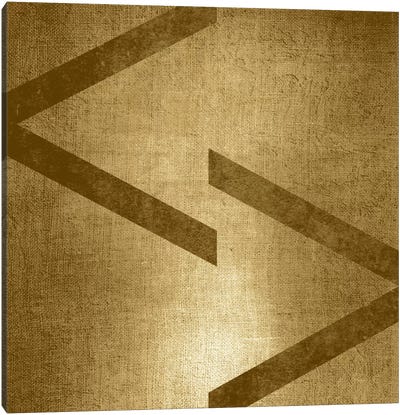 greater less than-Gold Shimmer Canvas Art Print - Punctuation Art